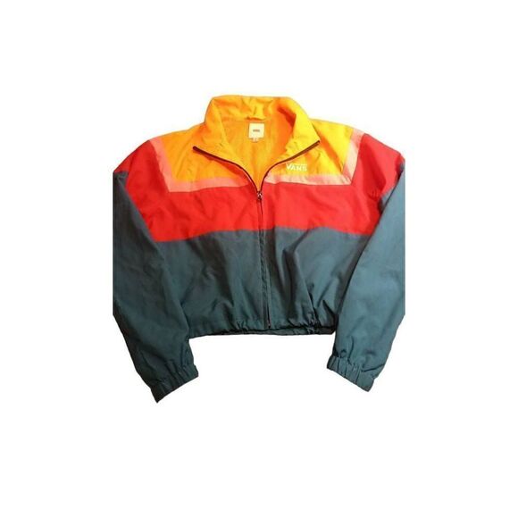 Vintage style vans windbreaker size small new without tag cropped color block. - Picture 1 of 7